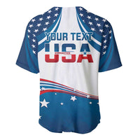 Personalized USA Gymnastics Baseball Jersey 2024 United States Flag Curve Style - Wonder Print Shop