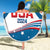Personalized USA Gymnastics Beach Blanket 2024 United States Flag Curve Style - Wonder Print Shop