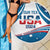 Personalized USA Gymnastics Beach Blanket 2024 United States Flag Curve Style - Wonder Print Shop