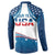 Personalized USA Gymnastics Button Sweatshirt 2024 United States Flag Curve Style - Wonder Print Shop