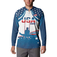 Personalized USA Gymnastics Button Sweatshirt 2024 United States Flag Curve Style - Wonder Print Shop