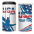 Personalized USA Gymnastics 4 in 1 Can Cooler Tumbler 2024 United States Flag Curve Style - Wonder Print Shop
