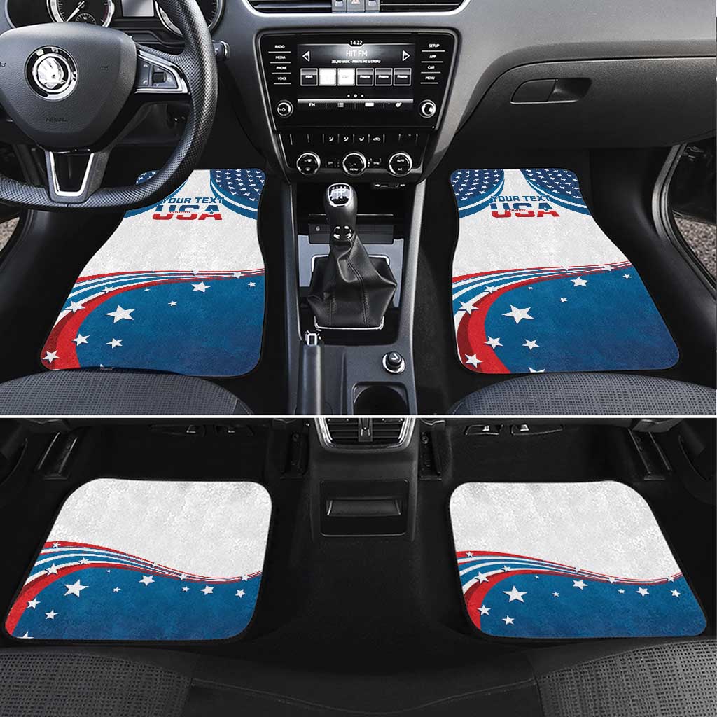 Personalized USA Gymnastics Car Mats 2024 United States Flag Curve Style - Wonder Print Shop