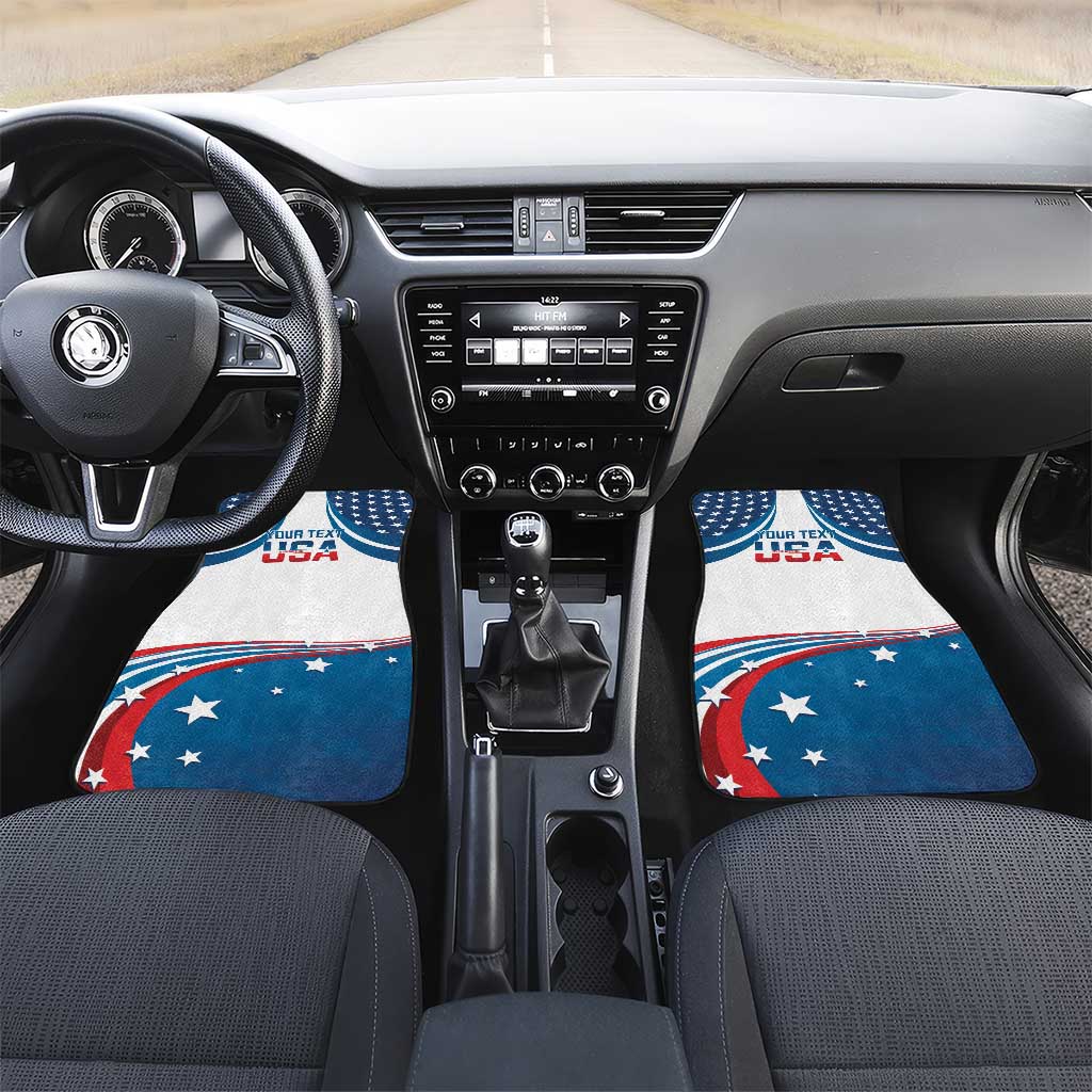 Personalized USA Gymnastics Car Mats 2024 United States Flag Curve Style - Wonder Print Shop