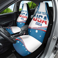 Personalized USA Gymnastics Car Seat Cover 2024 United States Flag Curve Style - Wonder Print Shop