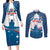 Personalized USA Gymnastics Couples Matching Long Sleeve Bodycon Dress and Long Sleeve Button Shirt 2024 United States Flag Curve Style - Wonder Print Shop