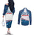 Personalized USA Gymnastics Couples Matching Off The Shoulder Long Sleeve Dress and Long Sleeve Button Shirt 2024 United States Flag Curve Style