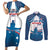 Personalized USA Gymnastics Couples Matching Short Sleeve Bodycon Dress and Long Sleeve Button Shirt 2024 United States Flag Curve Style - Wonder Print Shop