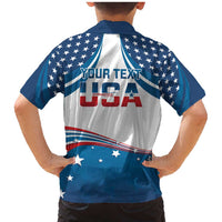 Personalized USA Gymnastics Family Matching Mermaid Dress and Hawaiian Shirt 2024 United States Flag Curve Style - Wonder Print Shop