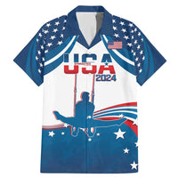 Personalized USA Gymnastics Family Matching Mermaid Dress and Hawaiian Shirt 2024 United States Flag Curve Style - Wonder Print Shop