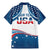 Personalized USA Gymnastics Family Matching Mermaid Dress and Hawaiian Shirt 2024 United States Flag Curve Style - Wonder Print Shop