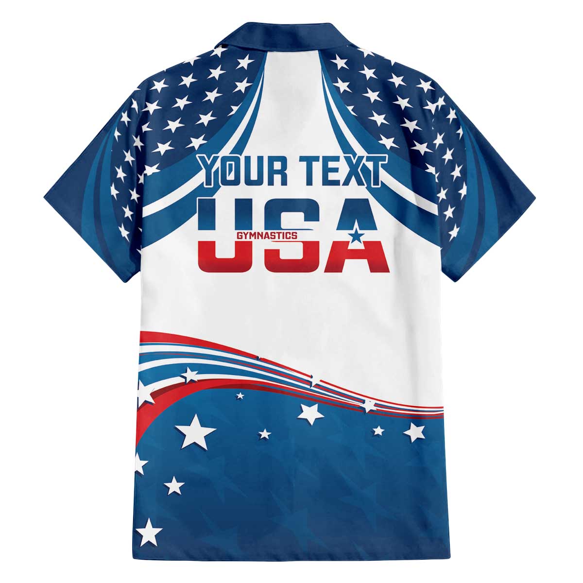 Personalized USA Gymnastics Family Matching Off The Shoulder Long Sleeve Dress and Hawaiian Shirt 2024 United States Flag Curve Style - Wonder Print Shop