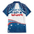 Personalized USA Gymnastics Family Matching Off The Shoulder Long Sleeve Dress and Hawaiian Shirt 2024 United States Flag Curve Style - Wonder Print Shop