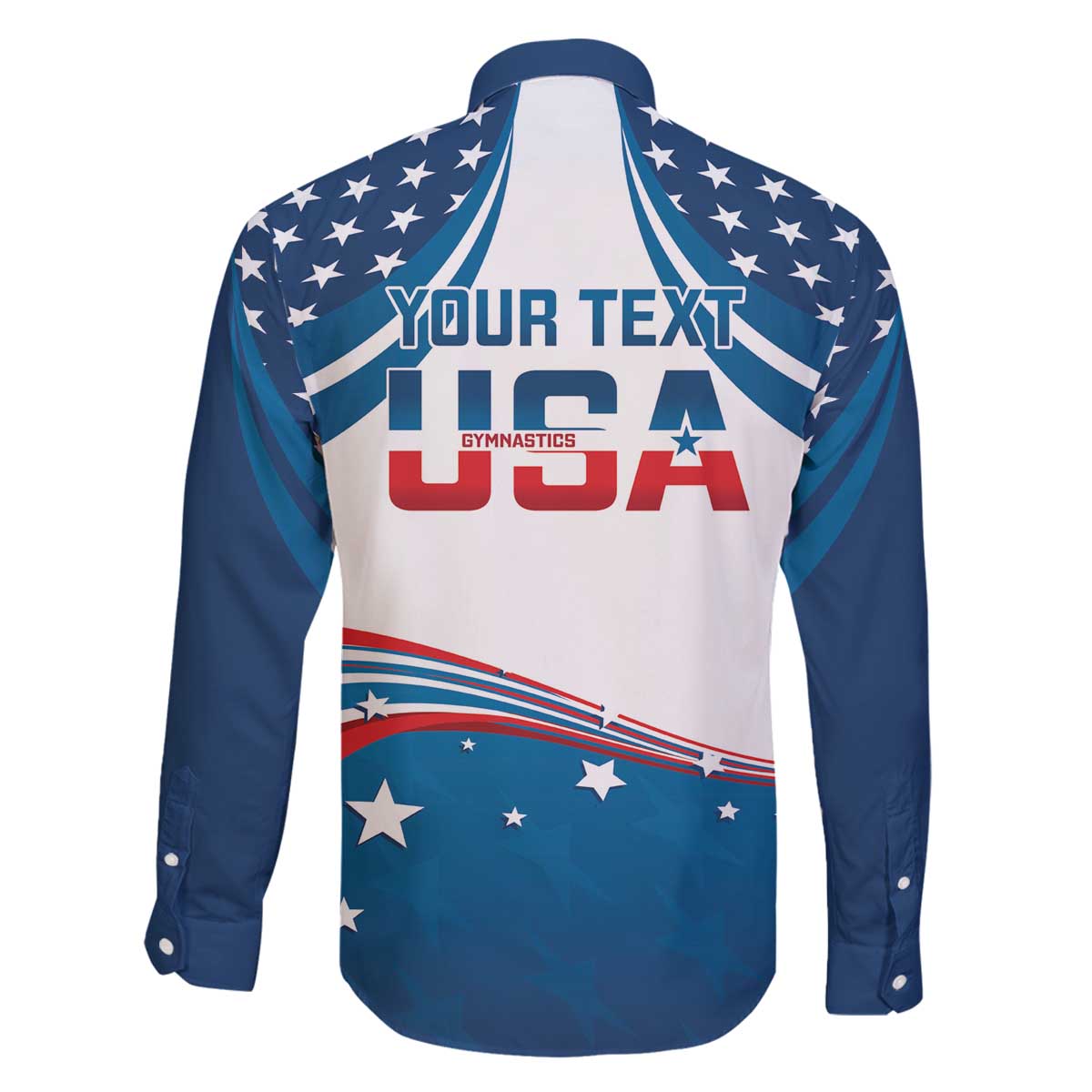 Personalized USA Gymnastics Family Matching Off The Shoulder Long Sleeve Dress and Hawaiian Shirt 2024 United States Flag Curve Style - Wonder Print Shop