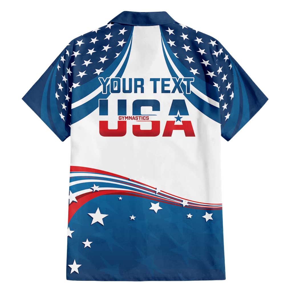 Personalized USA Gymnastics Family Matching Off Shoulder Maxi Dress and Hawaiian Shirt 2024 United States Flag Curve Style - Wonder Print Shop