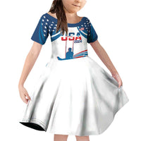 Personalized USA Gymnastics Family Matching Off Shoulder Short Dress and Hawaiian Shirt 2024 United States Flag Curve Style - Wonder Print Shop