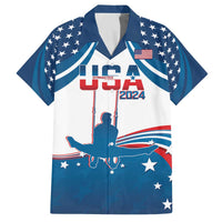 Personalized USA Gymnastics Family Matching Off Shoulder Short Dress and Hawaiian Shirt 2024 United States Flag Curve Style - Wonder Print Shop