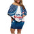 Personalized USA Gymnastics Family Matching Off Shoulder Short Dress and Hawaiian Shirt 2024 United States Flag Curve Style - Wonder Print Shop