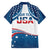 Personalized USA Gymnastics Family Matching Short Sleeve Bodycon Dress and Hawaiian Shirt 2024 United States Flag Curve Style - Wonder Print Shop