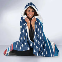 Personalized USA Gymnastics Hooded Blanket 2024 United States Flag Curve Style