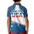 Personalized USA Gymnastics Kid Polo Shirt 2024 United States Flag Curve Style - Wonder Print Shop
