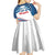 Personalized USA Gymnastics Kid Short Sleeve Dress 2024 United States Flag Curve Style - Wonder Print Shop