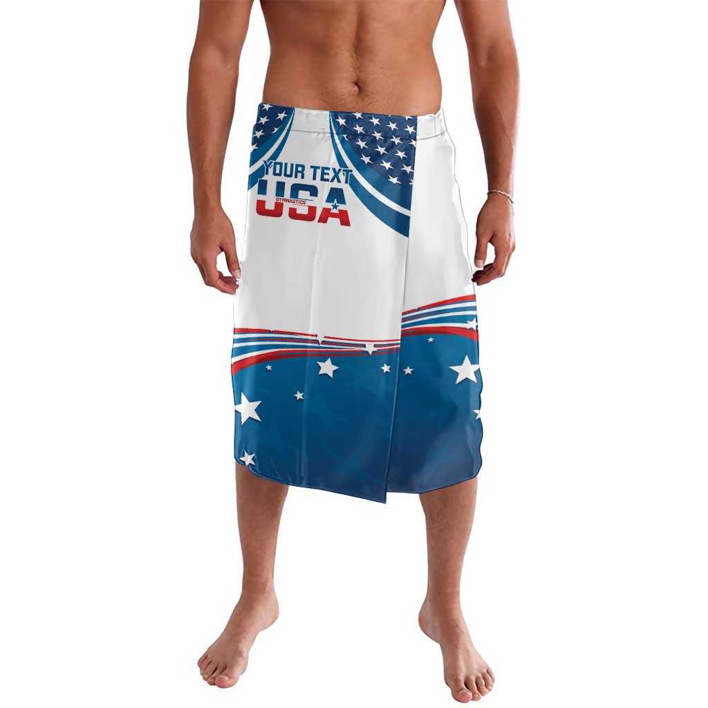 Personalized USA Gymnastics Lavalava 2024 United States Flag Curve Style - Wonder Print Shop
