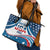 Personalized USA Gymnastics Leather Tote Bag 2024 United States Flag Curve Style - Wonder Print Shop