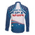Personalized USA Gymnastics Long Sleeve Button Shirt 2024 United States Flag Curve Style - Wonder Print Shop