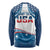 Personalized USA Gymnastics Long Sleeve Shirt 2024 United States Flag Curve Style - Wonder Print Shop
