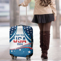 Personalized USA Gymnastics Luggage Cover 2024 United States Flag Curve Style - Wonder Print Shop