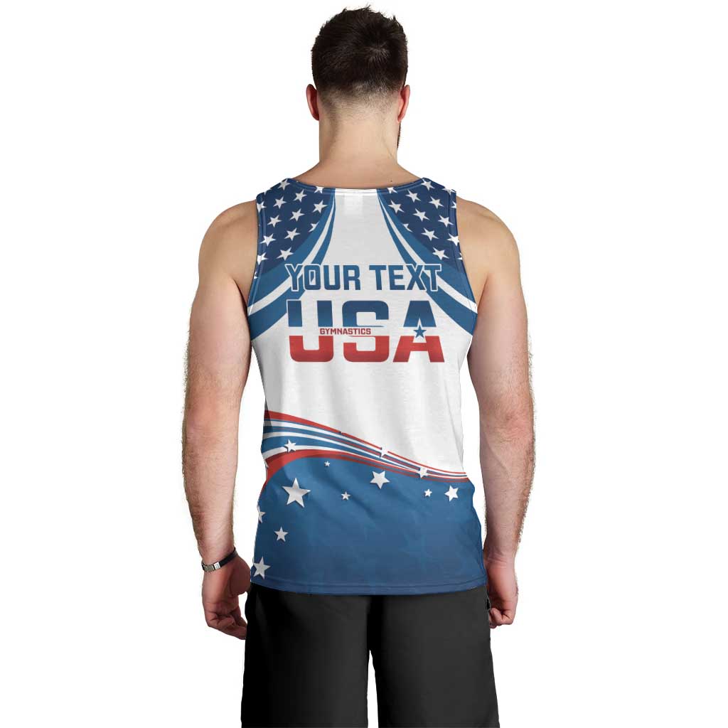 Personalized USA Gymnastics Men Tank Top 2024 United States Flag Curve Style - Wonder Print Shop