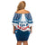 Personalized USA Gymnastics Off Shoulder Short Dress 2024 United States Flag Curve Style - Wonder Print Shop