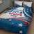 Personalized USA Gymnastics Quilt Bed Set 2024 United States Flag Curve Style - Wonder Print Shop