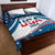 Personalized USA Gymnastics Quilt Bed Set 2024 United States Flag Curve Style - Wonder Print Shop