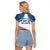 Personalized USA Gymnastics Raglan Cropped T Shirt 2024 United States Flag Curve Style - Wonder Print Shop