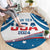 Personalized USA Gymnastics Round Carpet 2024 United States Flag Curve Style