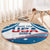 Personalized USA Gymnastics Round Carpet 2024 United States Flag Curve Style