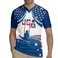 Personalized USA Gymnastics Rugby Jersey 2024 United States Flag Curve Style - Wonder Print Shop