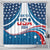 Personalized USA Gymnastics Shower Curtain 2024 United States Flag Curve Style