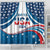 Personalized USA Gymnastics Shower Curtain 2024 United States Flag Curve Style