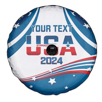 Personalized USA Gymnastics Spare Tire Cover 2024 United States Flag Curve Style - Wonder Print Shop