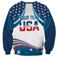 Personalized USA Gymnastics Sweatshirt 2024 United States Flag Curve Style - Wonder Print Shop