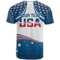 Personalized USA Gymnastics T Shirt 2024 United States Flag Curve Style - Wonder Print Shop