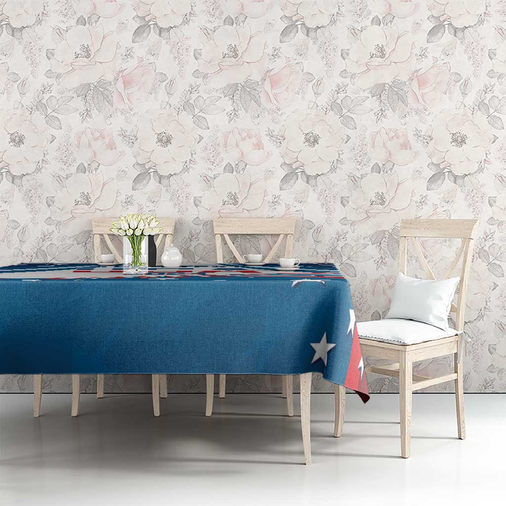 Personalized USA Gymnastics Tablecloth 2024 United States Flag Curve Style - Wonder Print Shop