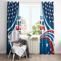 Personalized USA Gymnastics Window Curtain 2024 United States Flag Curve Style - Wonder Print Shop