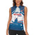 Personalized USA Gymnastics Women Sleeveless Polo Shirt 2024 United States Flag Curve Style - Wonder Print Shop
