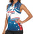 Personalized USA Gymnastics Women Sleeveless Polo Shirt 2024 United States Flag Curve Style - Wonder Print Shop