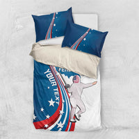 Personalized USA Fencing Bedding Set 2024 United States Flag Curve Style - Wonder Print Shop