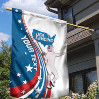 Personalized USA Fencing Garden Flag 2024 United States Flag Curve Style - Wonder Print Shop